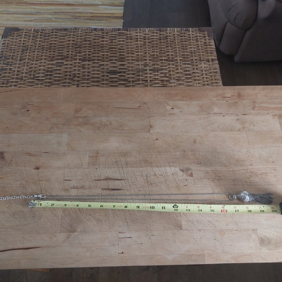 Brighton silver necklace with tassels, beautiful design, statement piece! - Picture 4 of 4